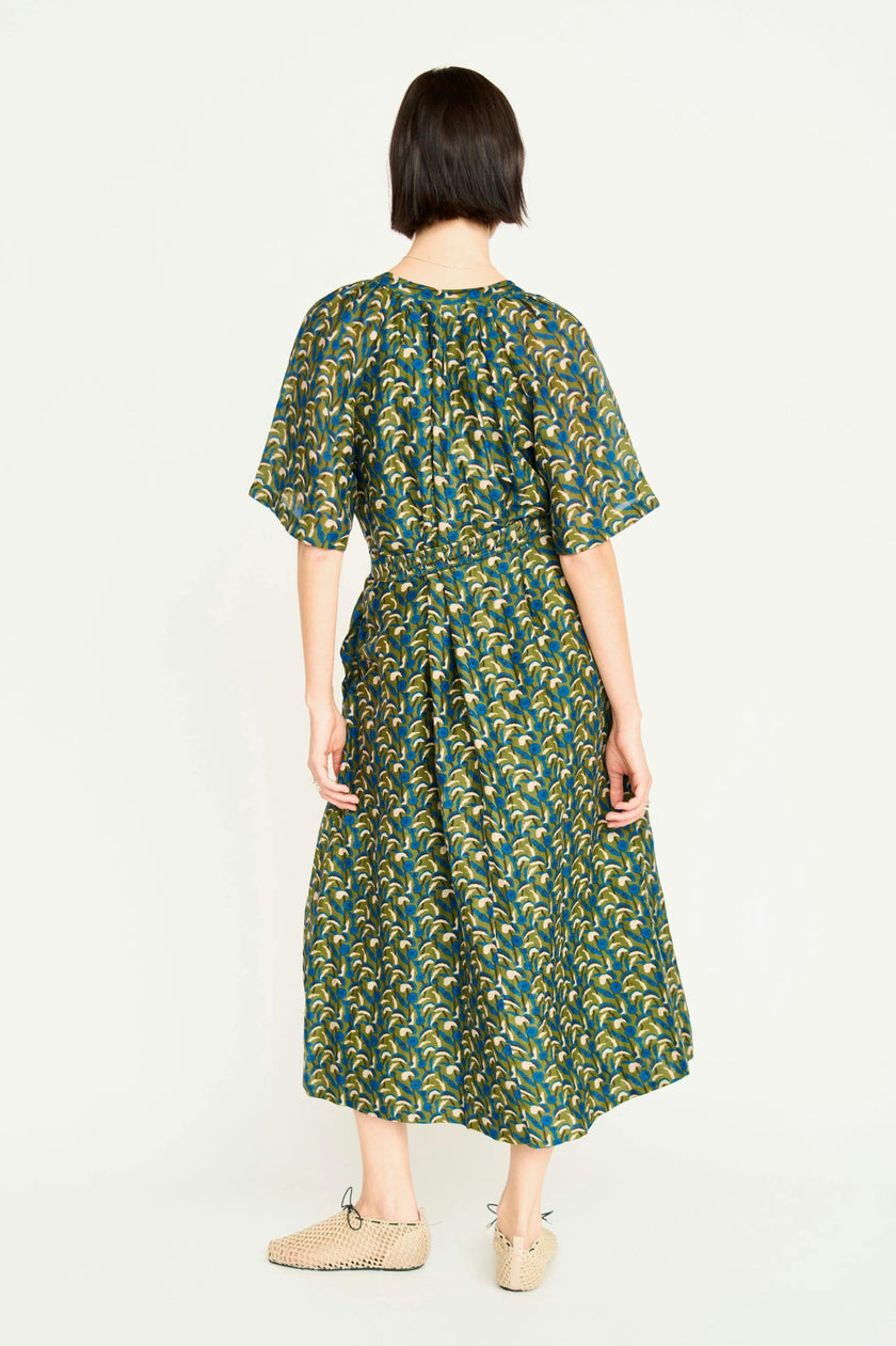 Somerset Dress in Verdant Cattail