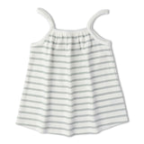 Organic Tank Top & Shorts Set - Fog Stripes