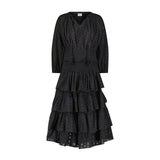 Lola Womens Blouse Black Eyelet, black