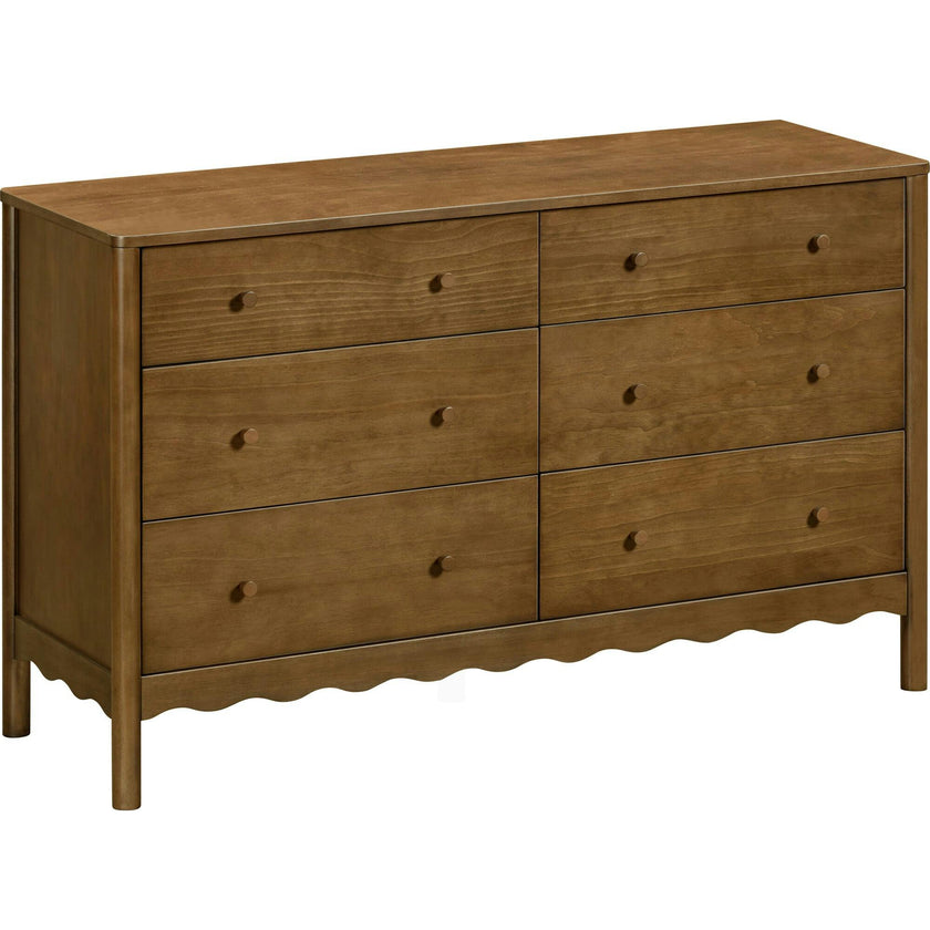 Swell 6-Drawer Assembled Dresser in Natural Walnut