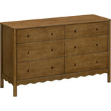 Swell 6-Drawer Assembled Dresser in Natural Walnut