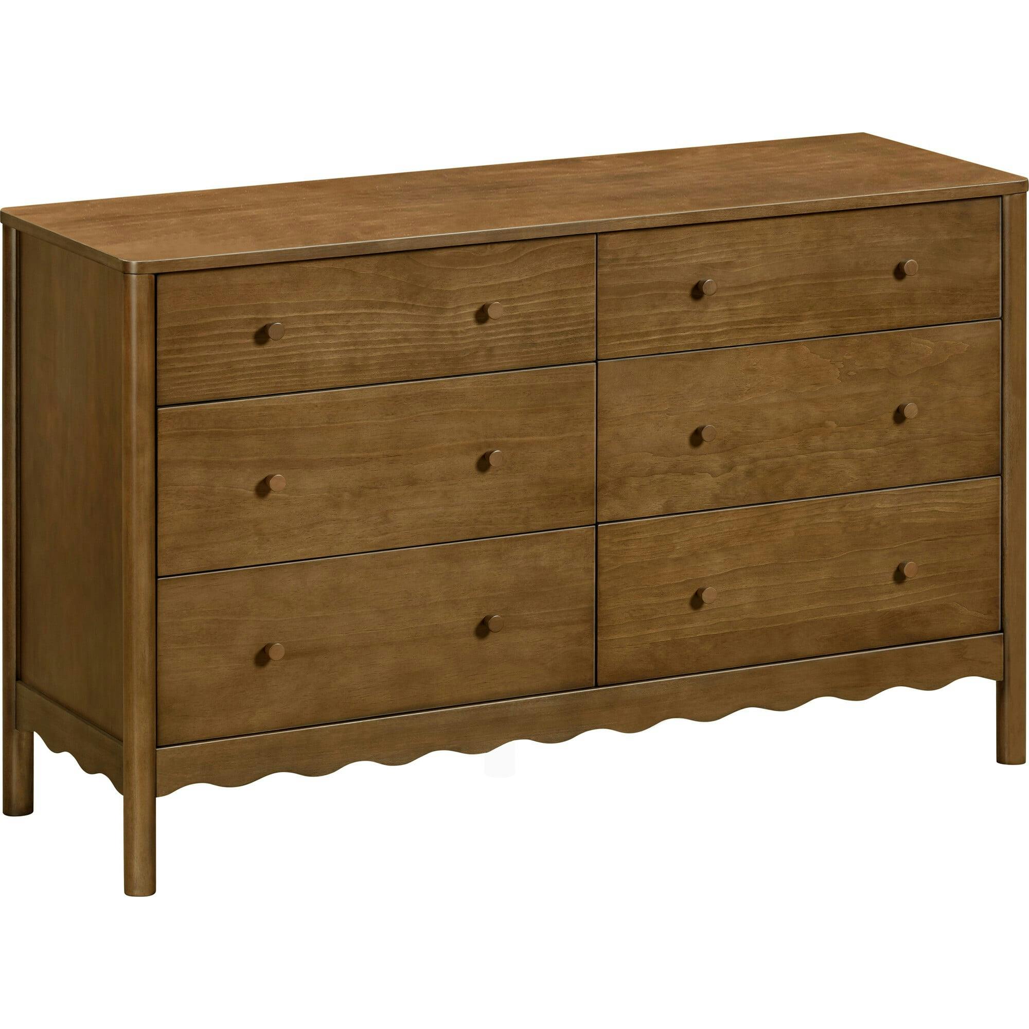 Swell 6-Drawer Assembled Dresser in Natural Walnut