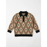 Diamond Pattern Knit Polo