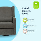 Carter's Arlo Recliner and Swivel Glider | Water Repellent & Stain Resistant Fabric