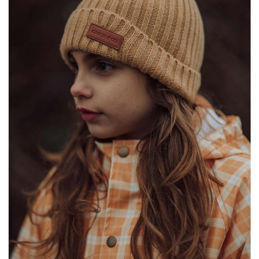 Knit Beanie Wide Rib | Buckwheat