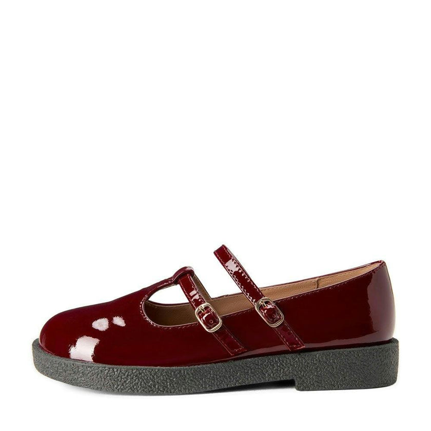 Jayden Glossy Slim Strap Buckle Mary Jane Shoes