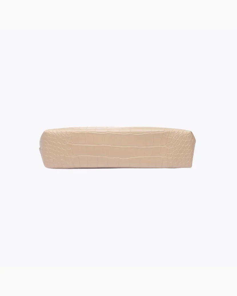 Insulated Small Snack Pouch, Cream Croc