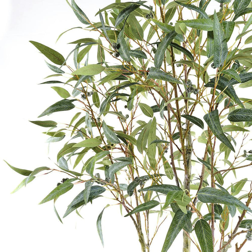 7' Artificial Willow Eucalyptus Tree with Artisan Planter