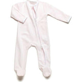 Two Way Zip Striped Footie Pajama