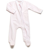 Two Way Zip Striped Footie Pajama