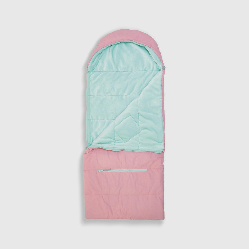 Sleep-N-Pack™ – Little Kid Size | Bows & Ruffles Cotton Candy Pink Corduroy