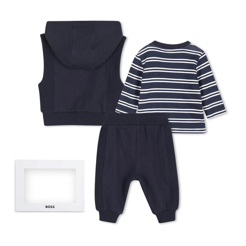Navy Baby Vest Outfit Set