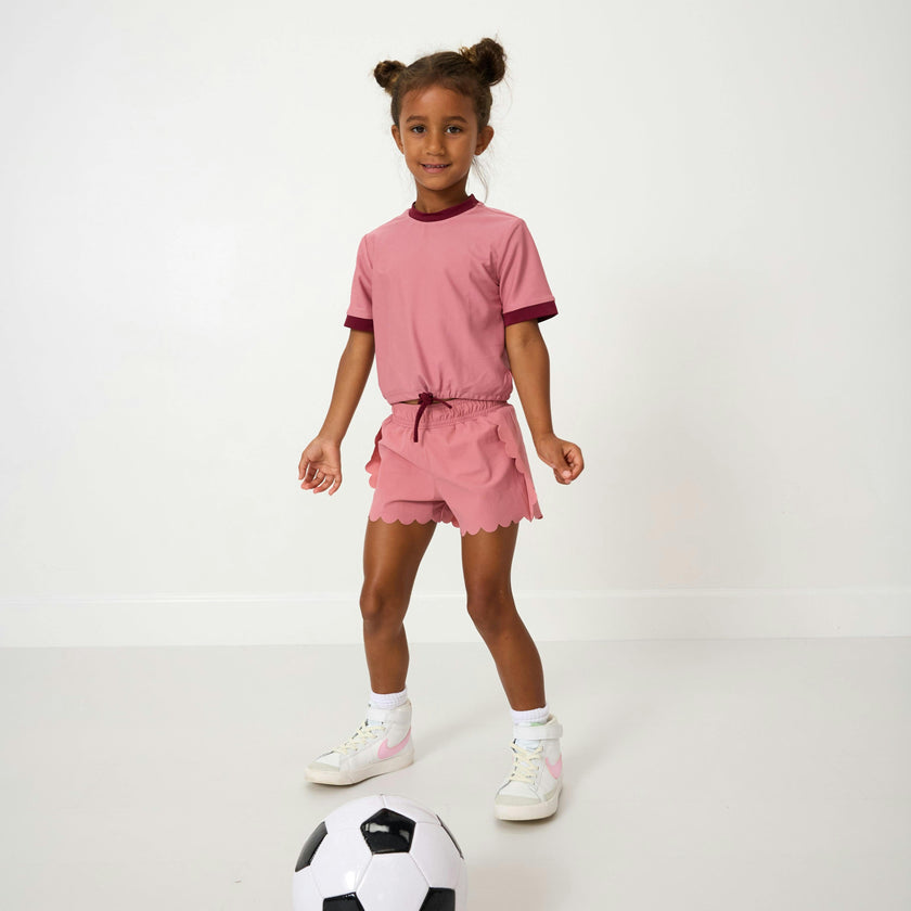 Girls Scalloped Super Short