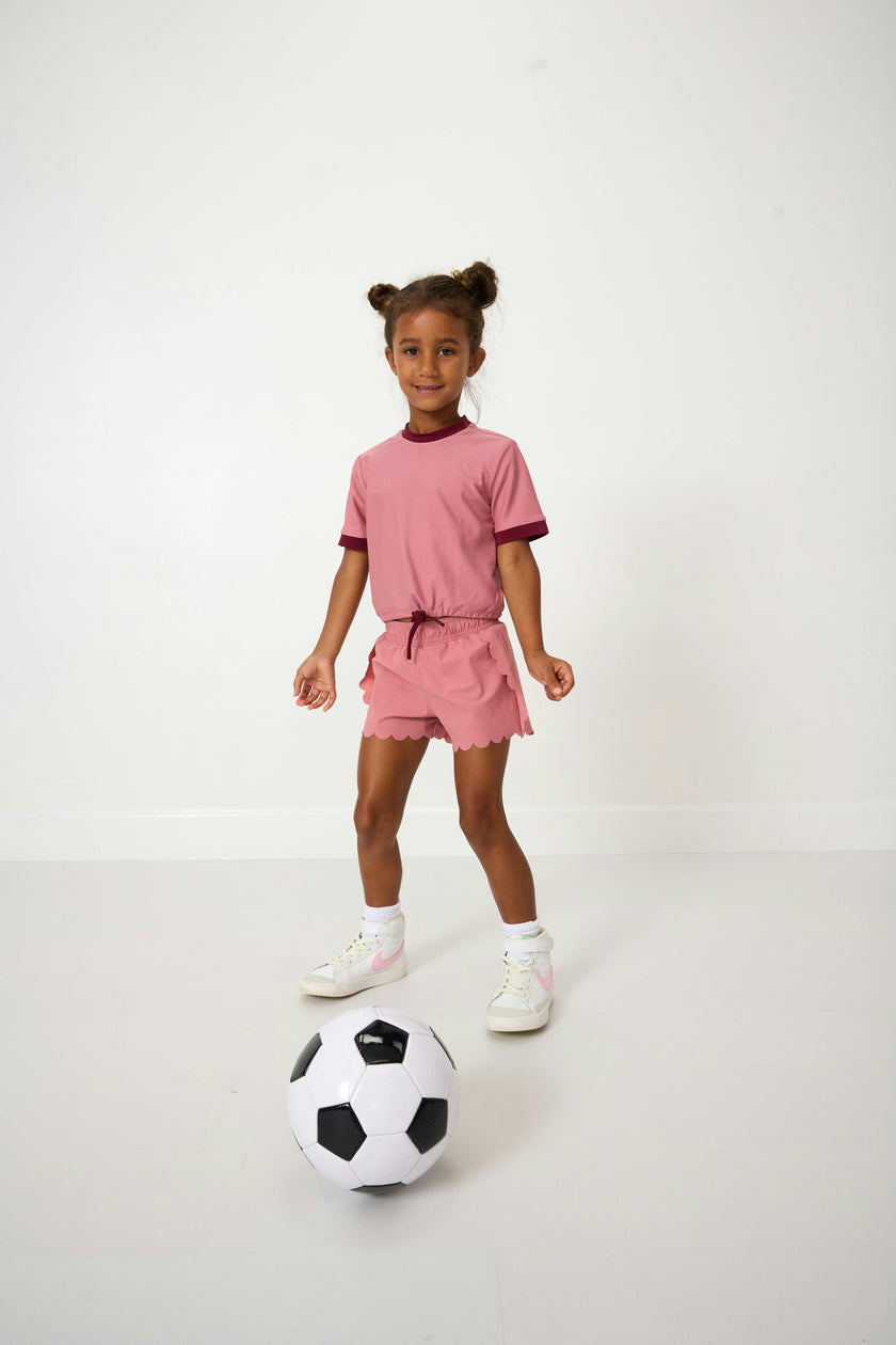 Girls Scalloped Super Short