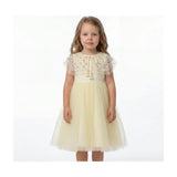 Buttercream Belle Pearl Capelet Flower Girl Dress