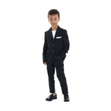 Black Twill Peak Lapel Blazer