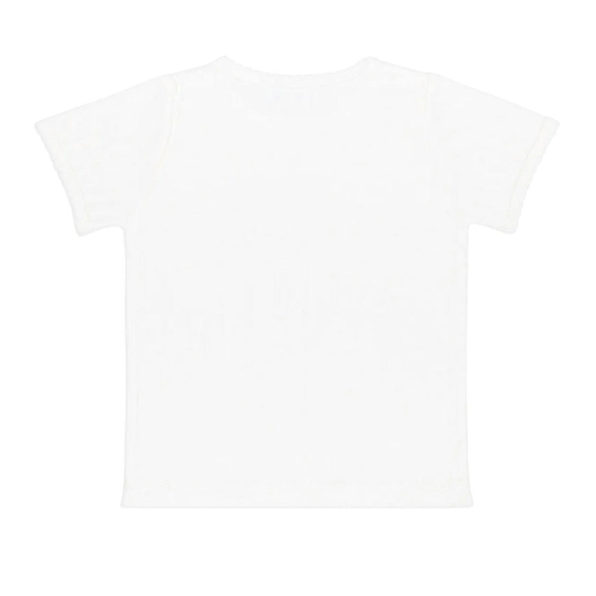 girls shell white pointelle shirt