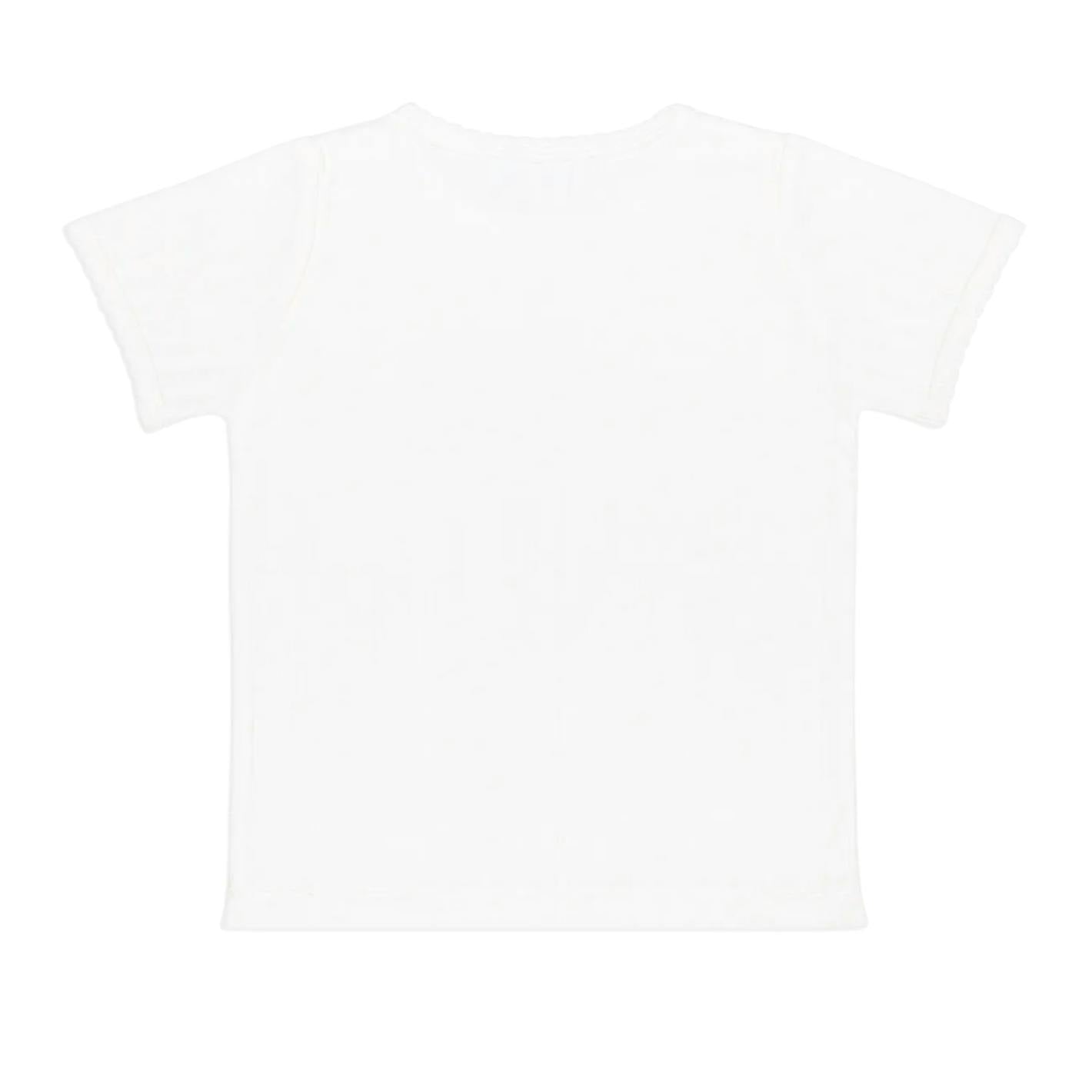 girls shell white pointelle shirt