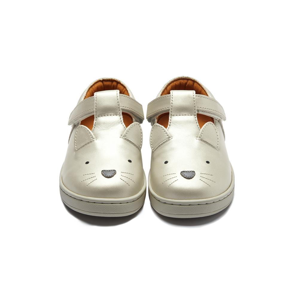 Esterre Shoes | Cat | Off White Metallic Leather