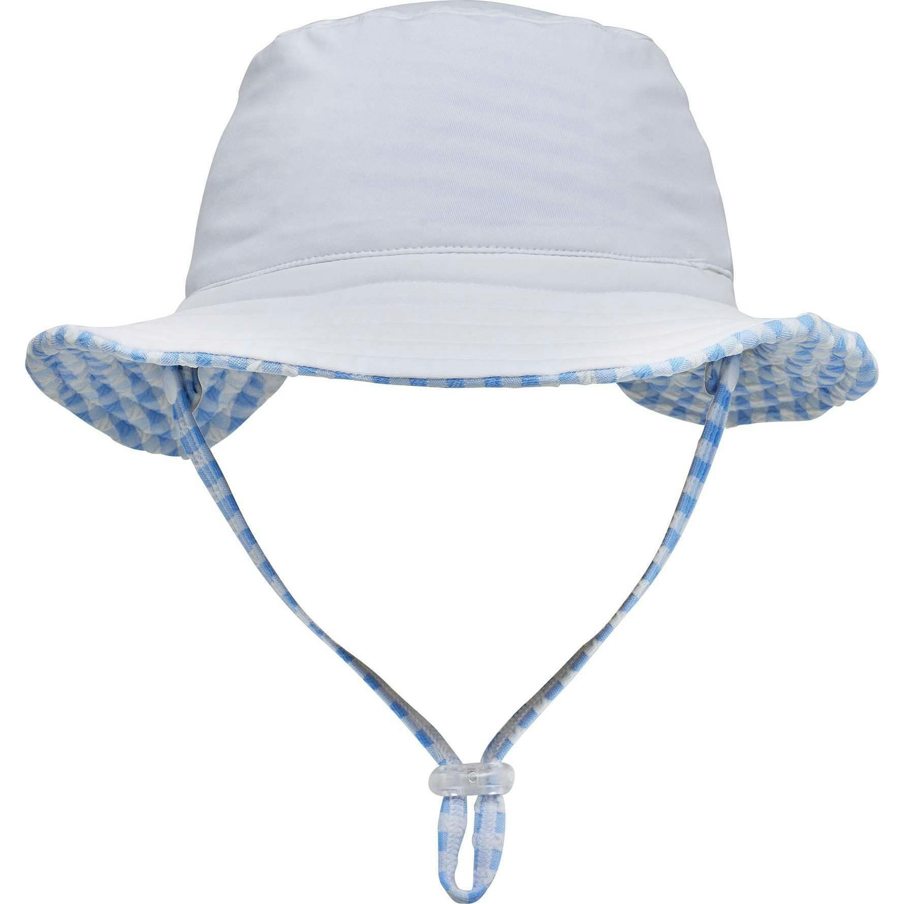 Seaside Gingham Reversible Bucket Hat
