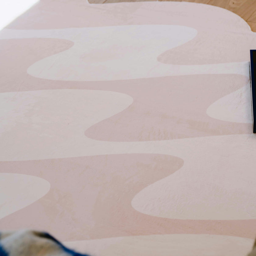 Pastel Irregular Shaped Wavy Rug by Johann Banta