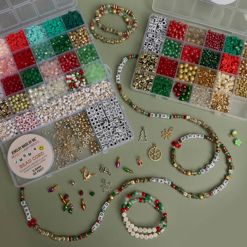 Holiday Naughty and Nice Super Extra Large Letter Bead Jewelry DIY Kit