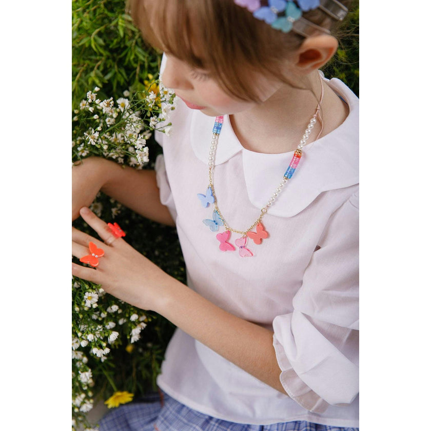 Butterflies Spring Colors Necklace