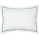 Navy Trim Decorative Pillow