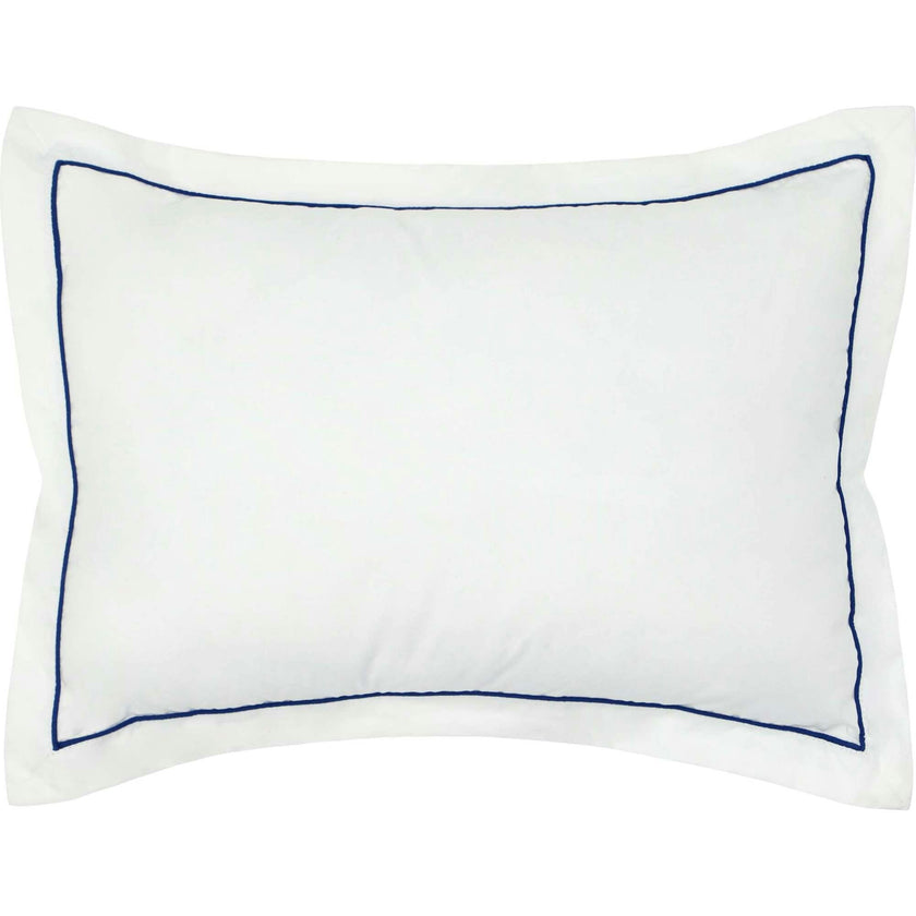 Navy Trim Decorative Pillow
