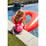 Ruffle Shoulder Belted Knot Waist One-Piece, Pink