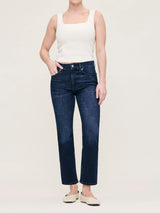 Halle Straight Petite High Rise Instasculpt™ 25.5" Jeans | Mediterranean
