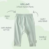 HARLOWE 3-Pack Harem Baby Pants
