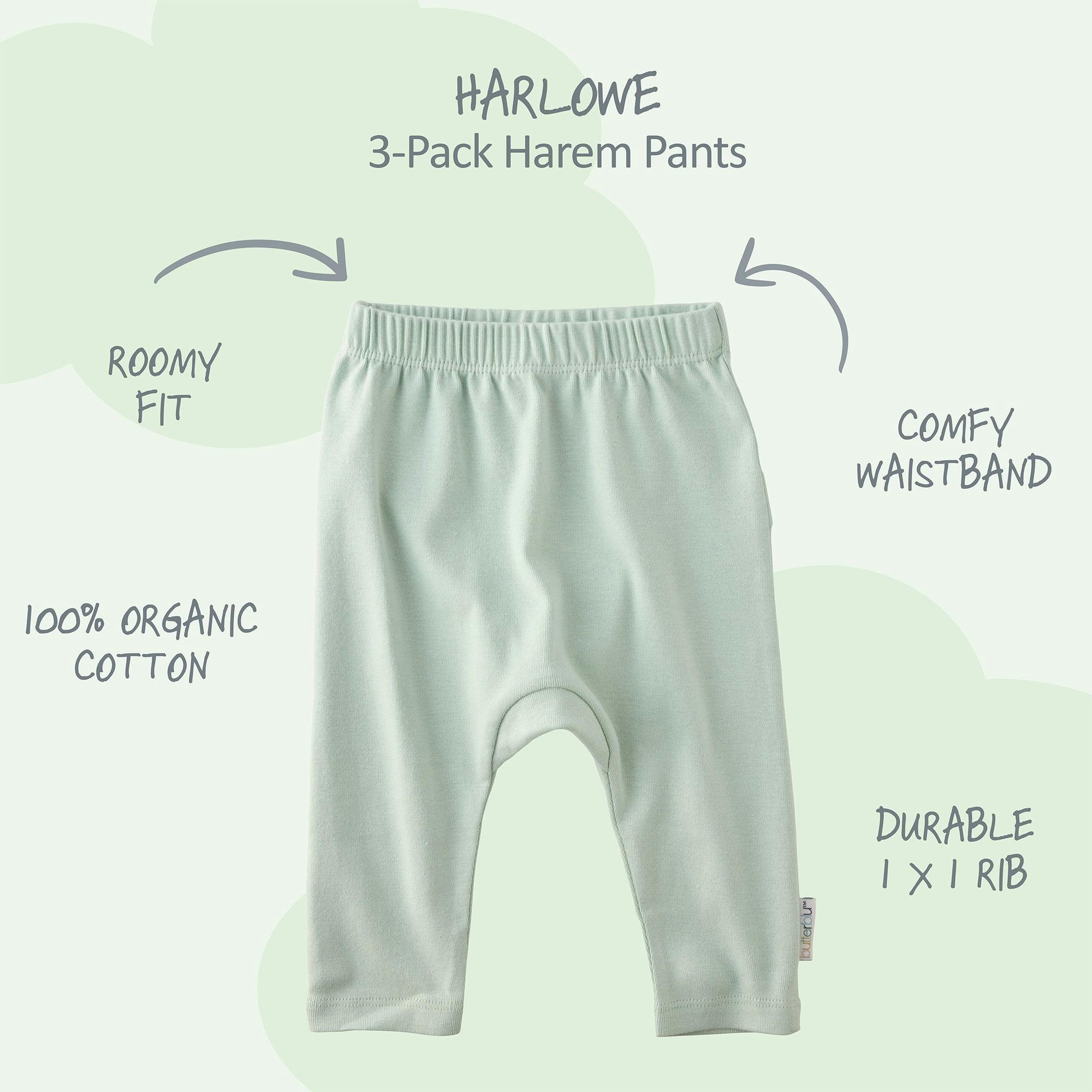 HARLOWE 3-Pack Harem Baby Pants