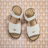 Toddler Bunny Sandal | White Leather