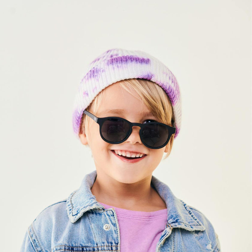 Polarized Keyhole Sunglasses: Jet Black