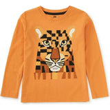 Bojagi Leopard Graphic Tee, Orange
