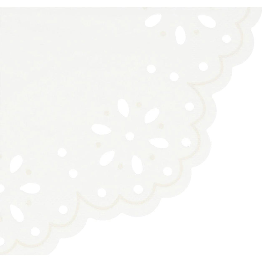 Broderie Anglaise Lace White Small Napkins