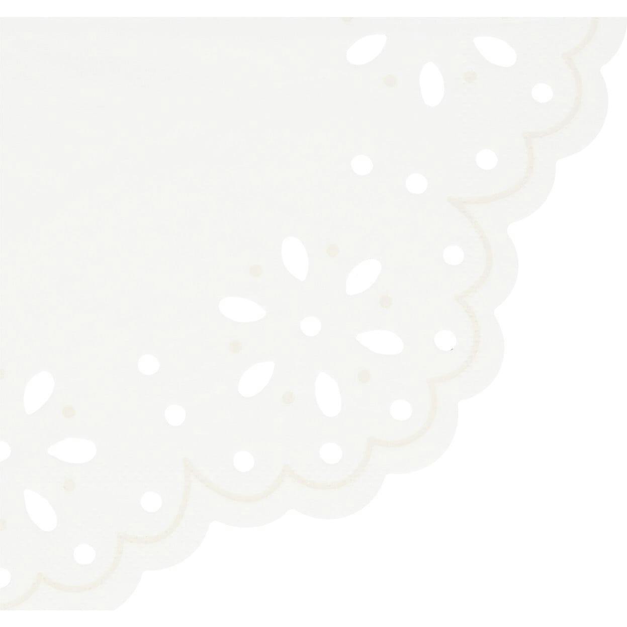 Broderie Anglaise Lace White Small Napkins