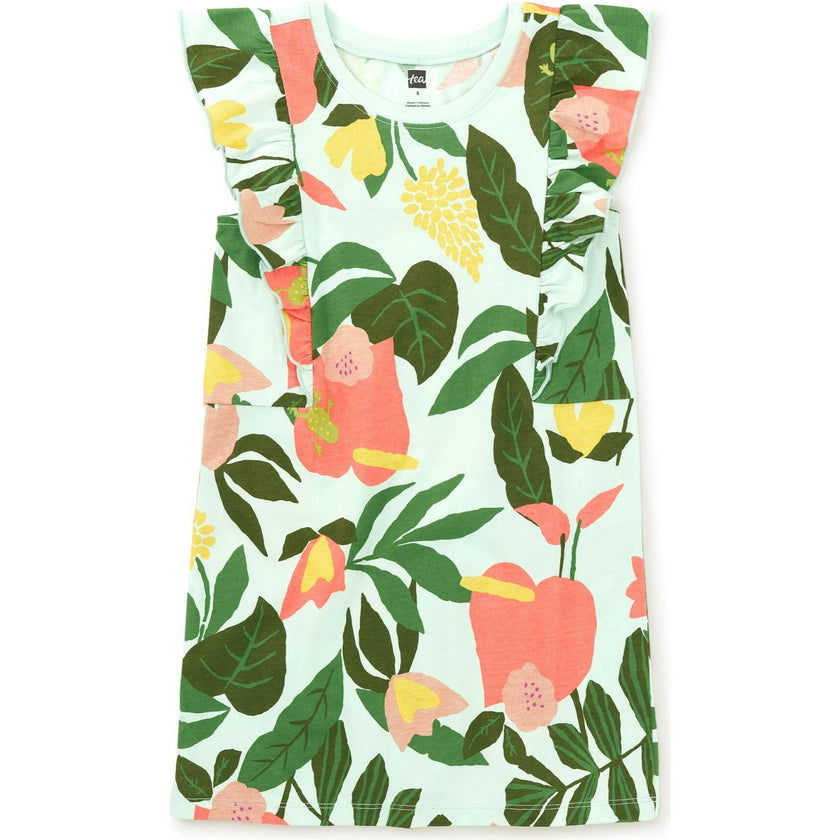Sleeveless Ruffle A-Line Dress, Multi