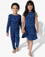 Sail Away Fair Isle Bamboo Kids Pajamas