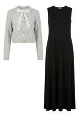 Robe with Knit Cardigan