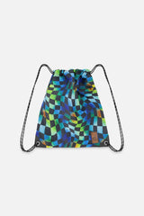 Little Boy Checkered Durable Lightweight Sporty Drawstring Bag