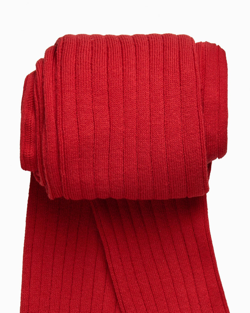 Ribbed Tights in Red