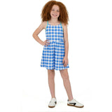 Tween Girls Knit Skort Dress | Blue Gingham