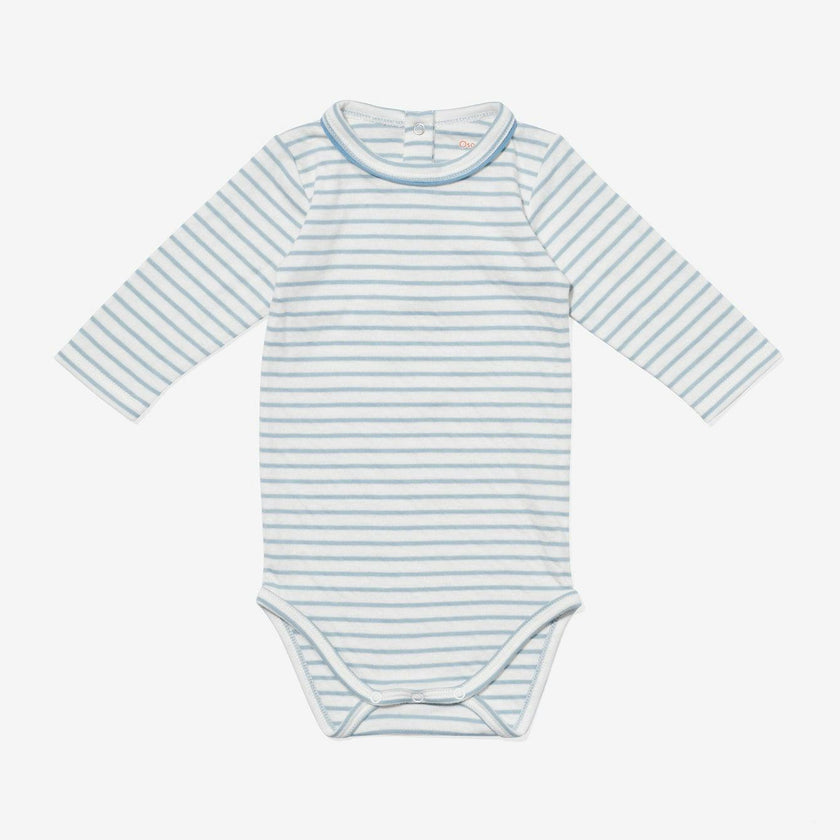 Edward One-piece, Dusty Blue Mini Stripe
