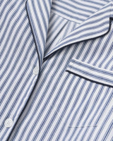 Women's Twill Pajama Set in Navy French Ticking