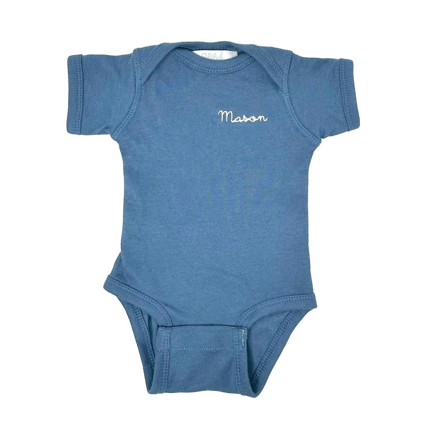 Custom Embroidered Onesie, Navy