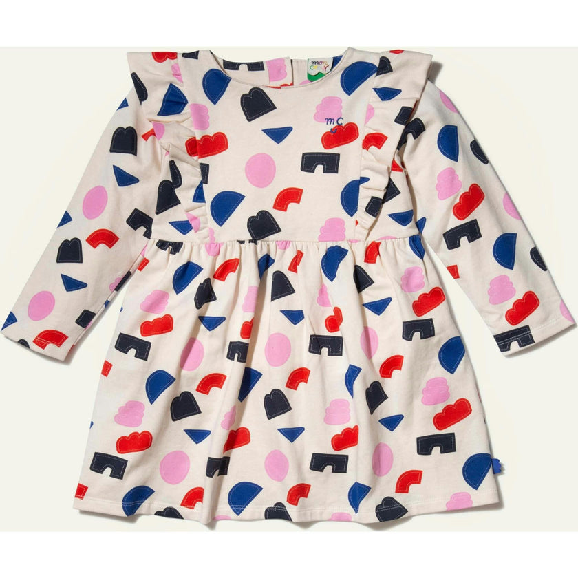 Recycled Cotton Shapes Baby Ruffle Dress