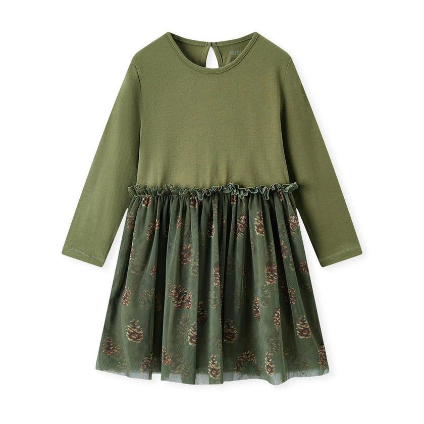 Pinecone Cotton Stretch Long Sleeve Ballet Dress