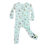 Valentines Pups Bamboo Convertible Footie